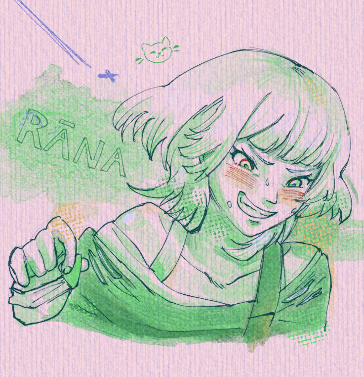 22€ - Watercolor portrait + Abstract